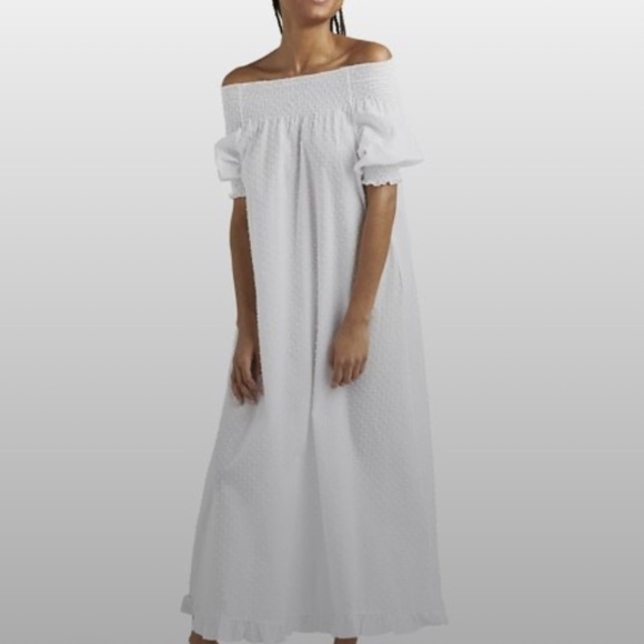 HILL HOUSE The Caroline Nap Dress White | Nightgown size S - Picture 3 of 9